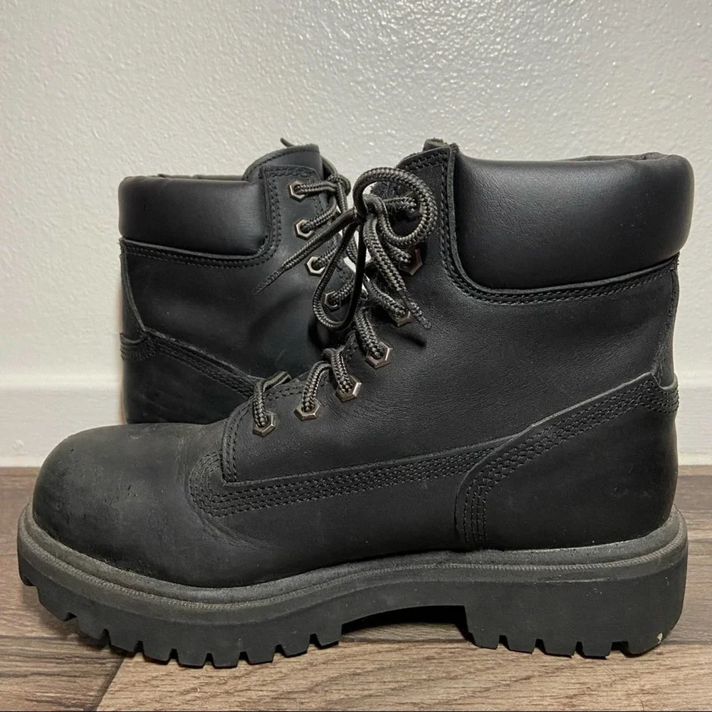 Timberland pro steel toe boots black men’s size 8 euc